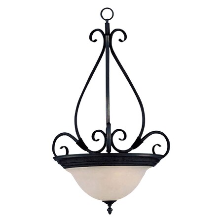 Maxim Three Light Kentucky Bronze Marble Glass Up Pendant 2654MRKB